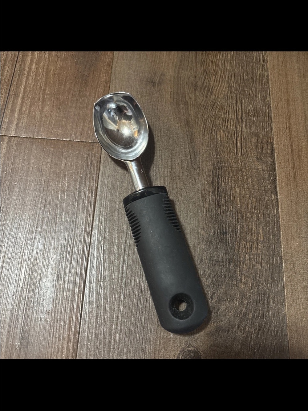OXO Stainless Steel Ice Cream Scoop with Black Grip